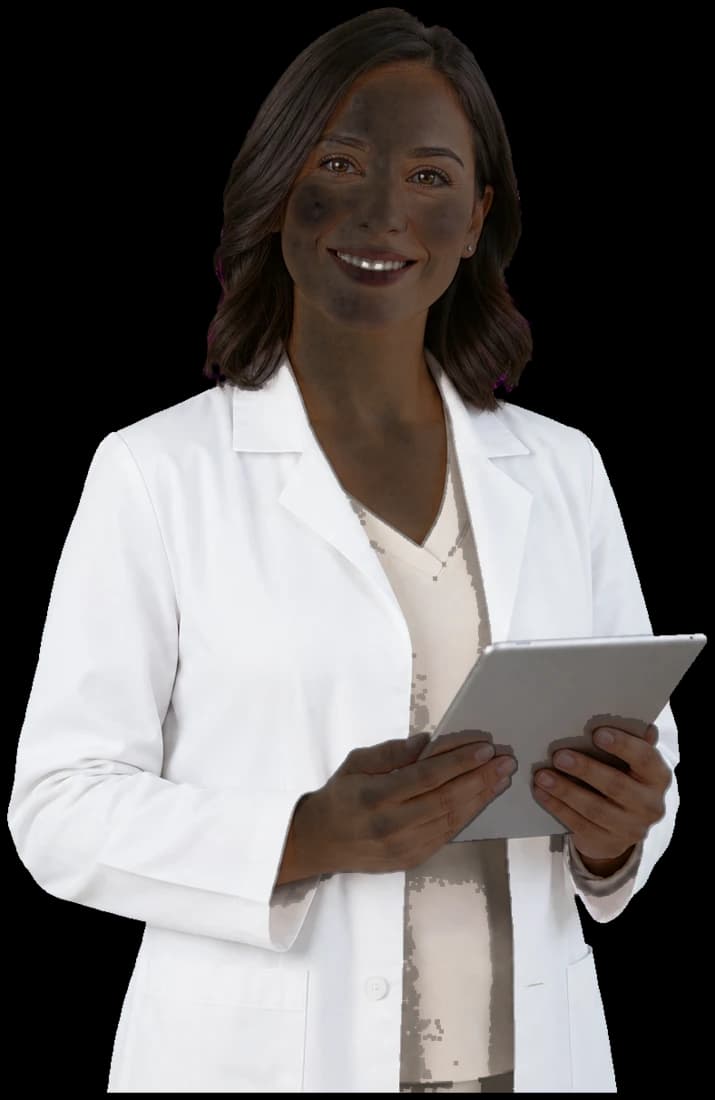 Clinician reviewing an intake